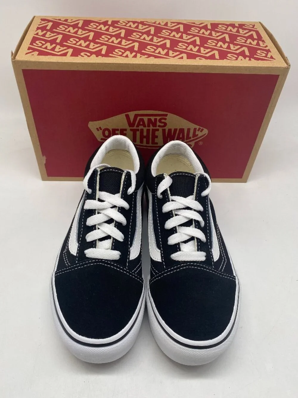 VANS OLD SKOOL PLATFORM BLACK/WHITE US YOUTH SIZE 2